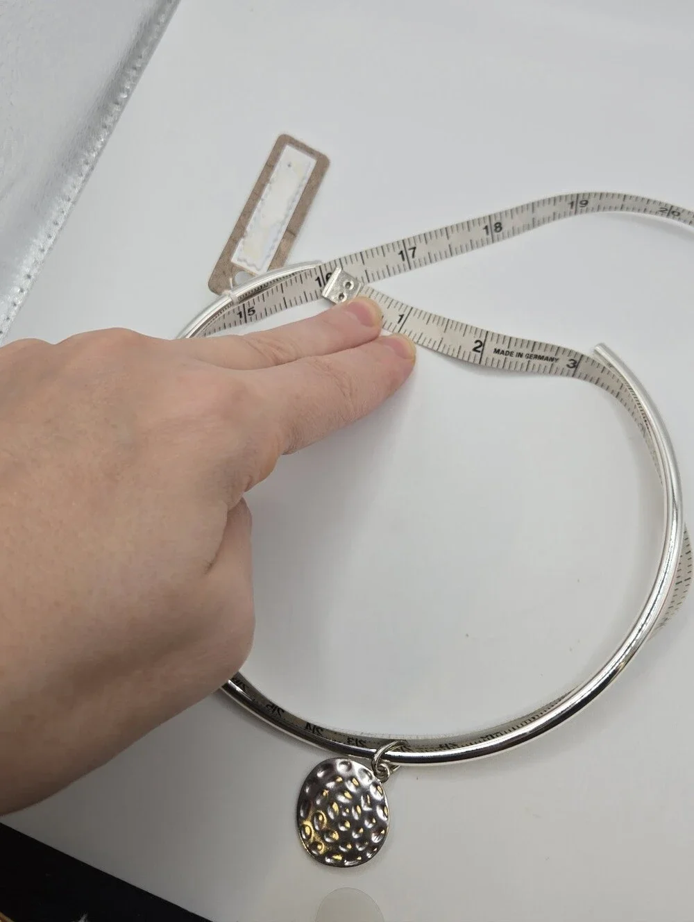 Madewell Silver Torque Wire Choker Necklace 16" Chunky Grunge Y2k NWT - Picture 4 of 7